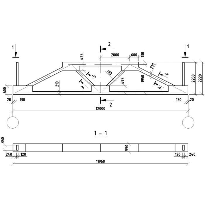 Ферма железобетонная ФСЦ 6-18-2